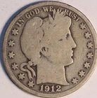1912 P Barber Half Dollar, Nicely Circulated, Choice Gd, Nice Date, Sharp Coin!