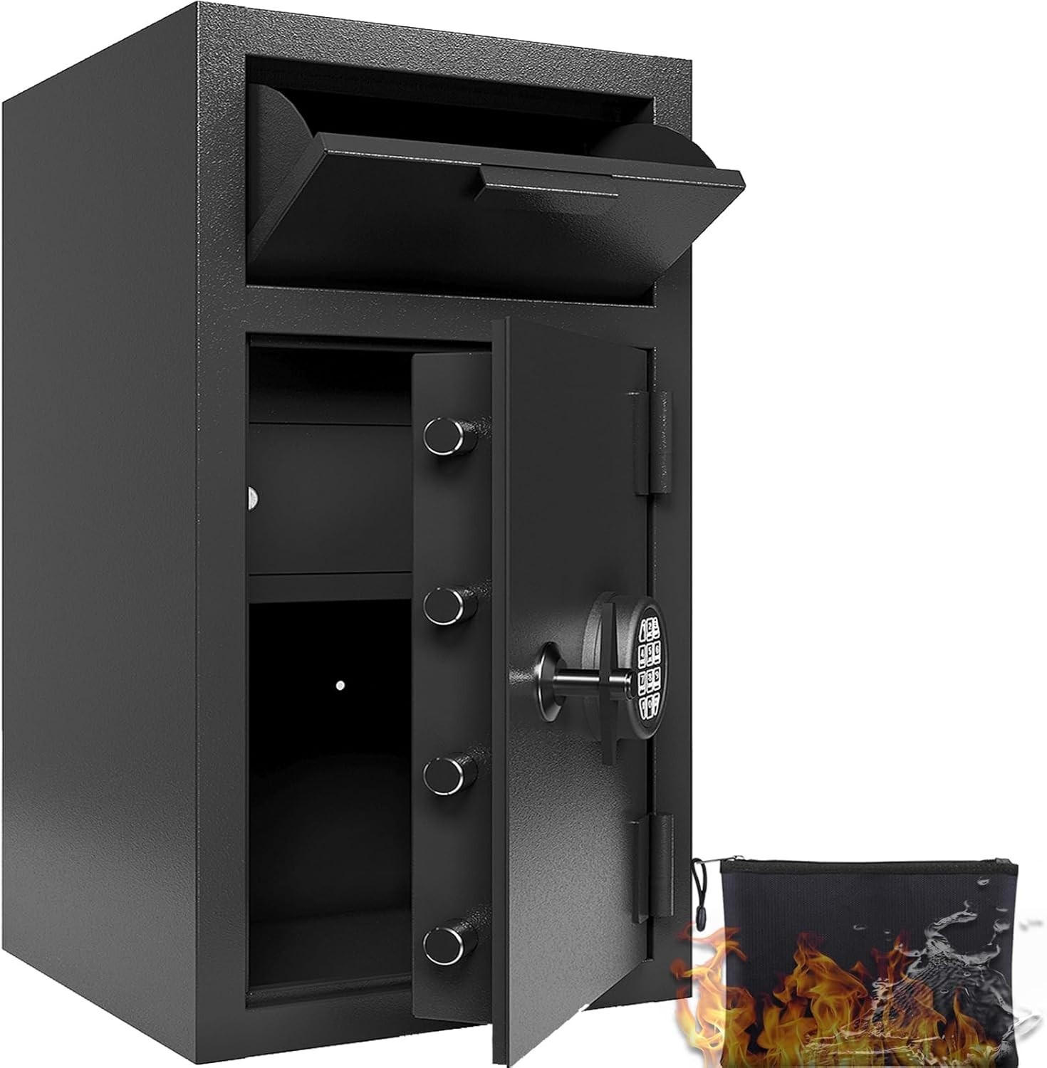 4.0Cuft Large Fireproof Drop Safe Box,Depository Safes with Drop Slot,Drop Safe