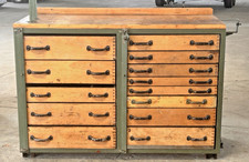 Alte Bundeswehr Werkbank - Werkzeugschrank - Industriedesign - Vintage