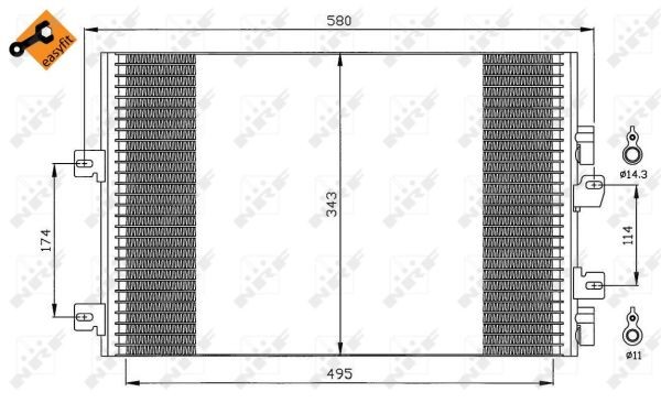 Fits NRF 35543 AIR CONDITIONING COOLER NISSAN KUBISTAR 03-  ⭐UK Stock⭐