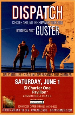 DISPATCH, CIRCLES AROUND THE SUMMER TOUR 2013, GUSTER, MID Postcard