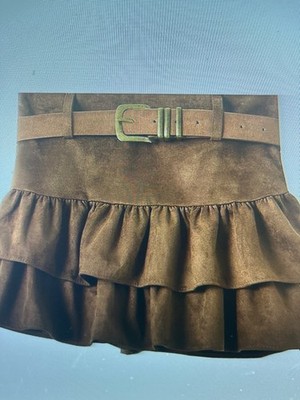 retro versatile brown skirt