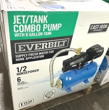 Everbilt 1/2HP Shallow Well Jet Pump with 6 GAL Tank New