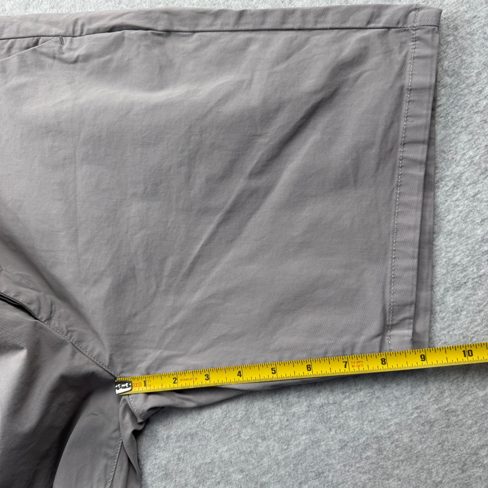 YOUNGLA Men's Size 36 Button Fly 9" Gray Chino Shorts