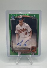 2025 Bowman Chrome - 1st Bowman Auto Nate George Green Lava Refractor /99 