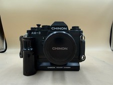 Chinon AM- 3 35mm Camera CHINON 55MM F1.7 LENS AND POWER WINDER