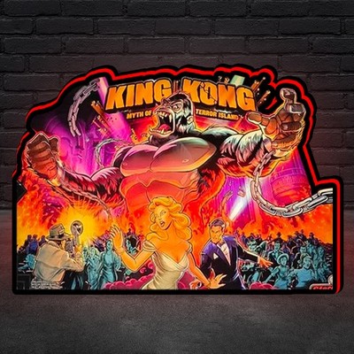 King Kong Pinball Topper 3D Printed Led Lightbox for Pinball Machine