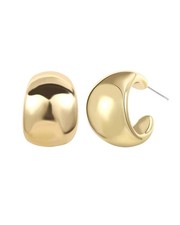 Chunky Gold Hoop Earrings for Women, 14K Gold Plated Thick Hoop Earrings Lightwe