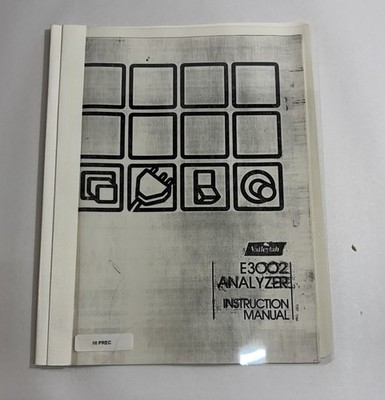 Valleylab E3002 Analyzer Instruction Manual User Guide Operation Manual E-3002