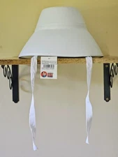 Nicky Bigs Novelties Deluxe Adult White Bonnet Wide Womens Victorian Prairie Hat