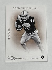 2011 Prime Signatures Football #/499 - Todd Christensen - Los Angeles Raiders