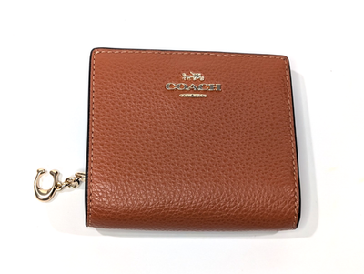 Coach Sunset Refined Pebble Leather Women's Snap Small Wallet