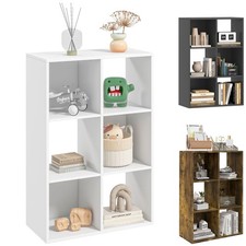 HOMCOM Mobile Libreria a Cubi Moderna con 6 Ripiani in Truciolato