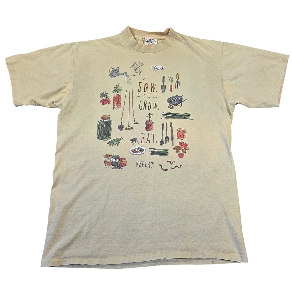 Oneita Yellow Original Vintage T-Shirts for Men for sale | eBay