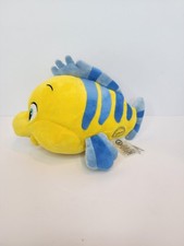 Official Stamped Disney Store Flounder 10" Plush The Little Mermaid