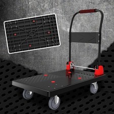 400kg Heavy Duty Platform Trolley Flatbed Cart Folding Hand Sack Barrow Dolly UK
