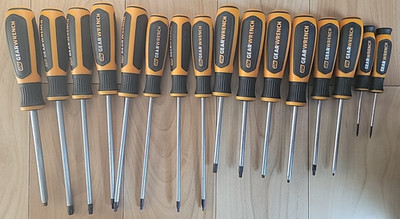 Lot of 16 Gearwrench Torx Screwdriver Set Slotted Magnet 800 & 827 Series - READ