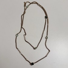 Givenchy Long Gold Tone Wrap Necklace Multipl...