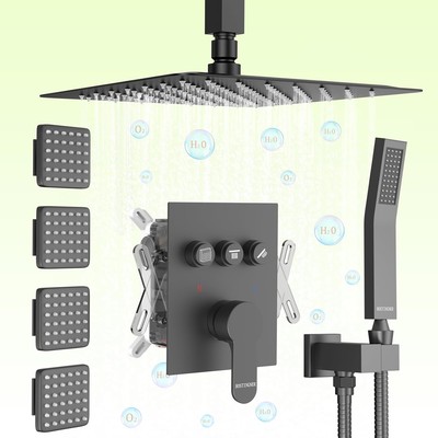 Shower Jets Body Sprays System Bostingner Push Button Shower Jets System 12' Rai