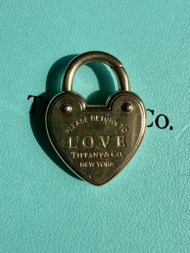 Rare Tiffany & Co 18k Rose Gold Heart Lock Pendant