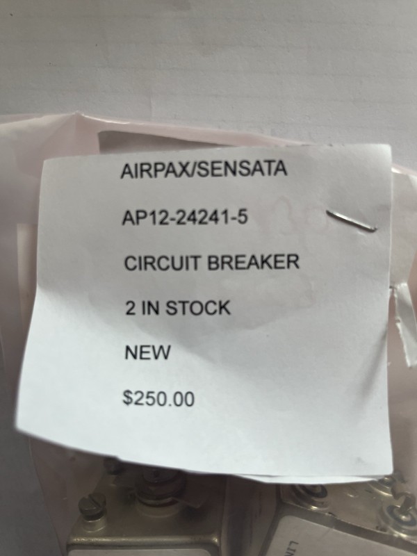Airpax/Sensata Circuit Breaker 2A 28V DC 2-Pole P/N AP12-24241-5 (2)