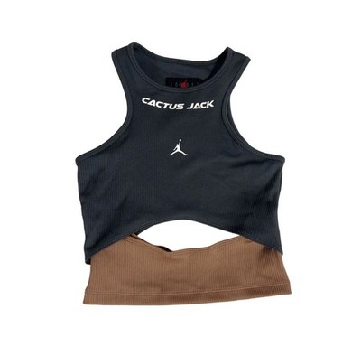 Jordan x Travis Scott Cactus Jack Women's Tank Top Dark Smoke Grey - Size Small