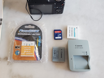 Canon PowerShot SX500 IS 16.0MP Digital Bridge Camera Case Battery