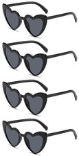 4 Pieces Heart Shaped Sunglasses for Women Bachelorette Party Sunglasses Bulk...