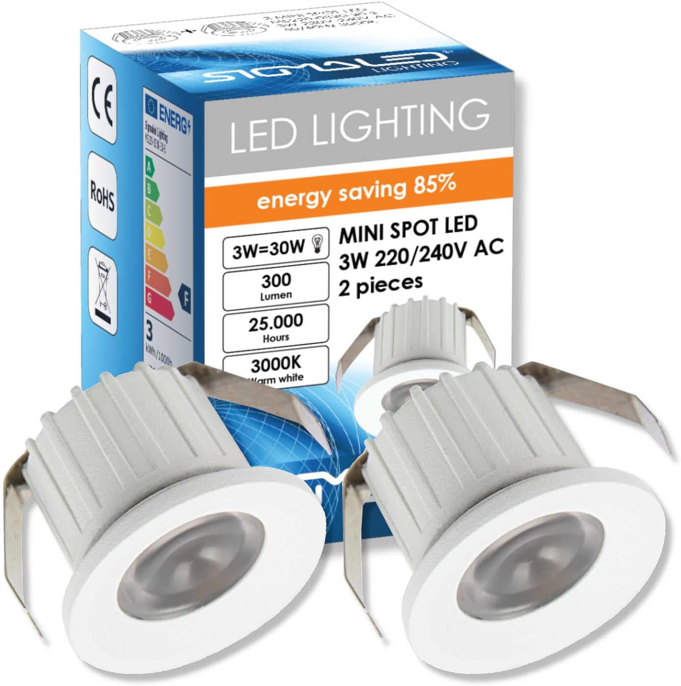 Spot LED 3W 300LM Dimmerabile - Faretto Incasso Tondo Professionale