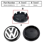 4x 65mm 5G0601171 black hub cap wheel cover hub caps