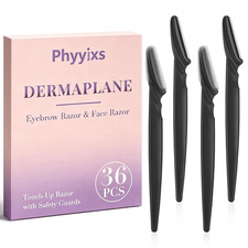 36 Pcs Dermaplaning Tool and Face Razors for Women, Safe Easy Peach Fuzz Remov