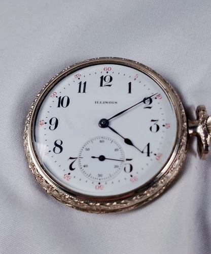 Illinois Antique Pocket Watch 12s 17j Sidewinder