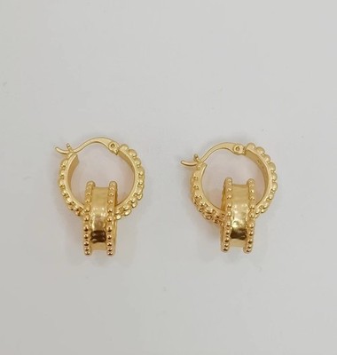Gold Plated Julie Vos Marbella Hoop Huggie Earrings