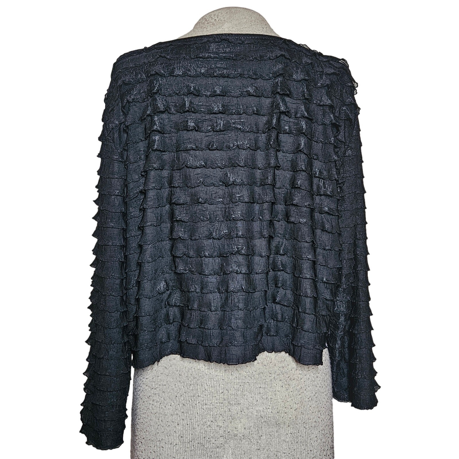 Chicos Black Blazer Jacket Size Large - image 2