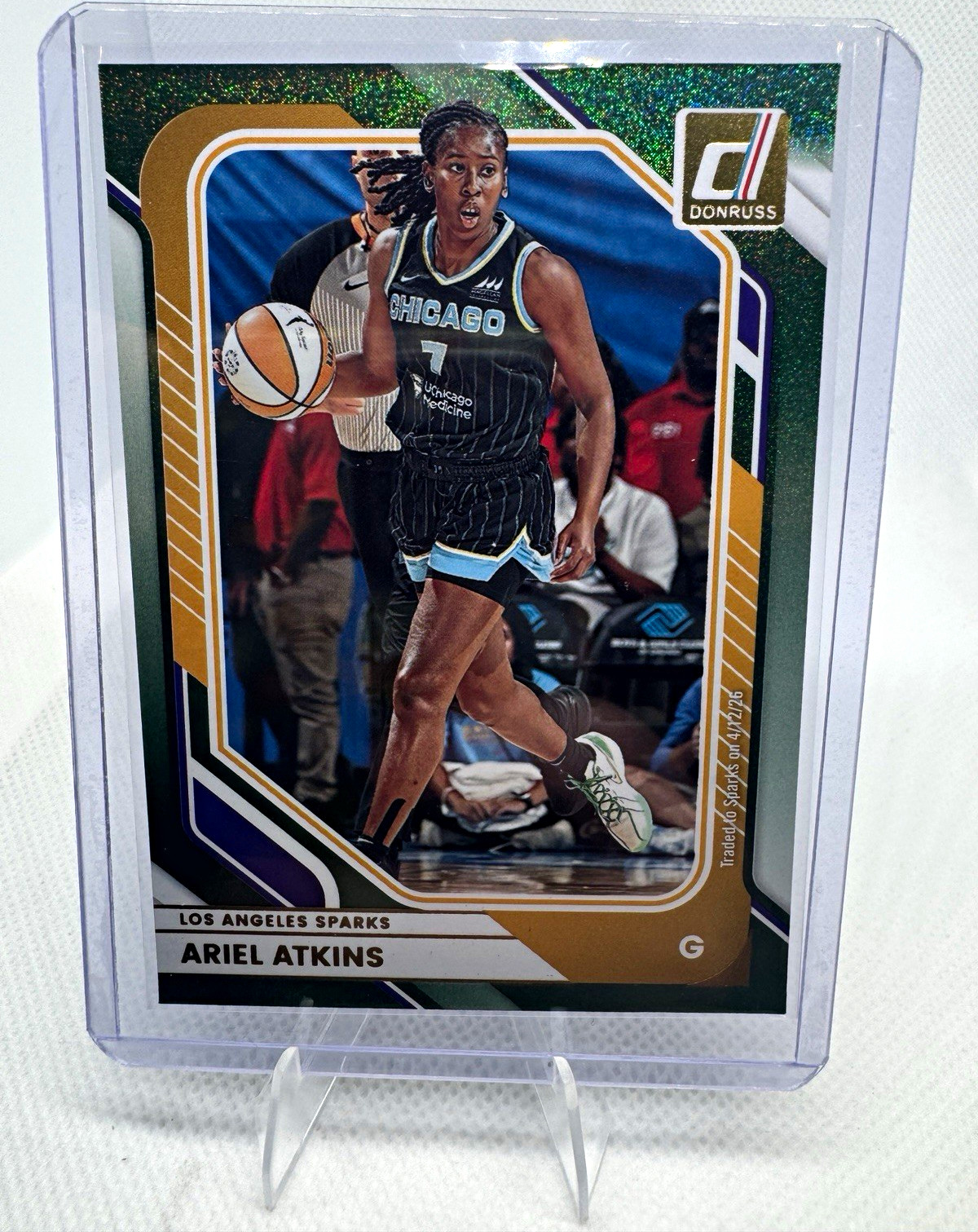 Panini 2026 WNBA Donruss Ariel Atkins Los Angeles Sparks Green Shimmer #51