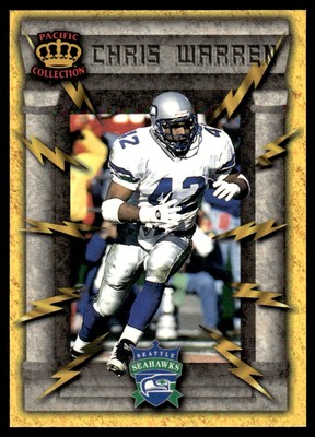 1996 Pacific Invincible Chris Warren #CW3 Chris Warren   Seahawks
