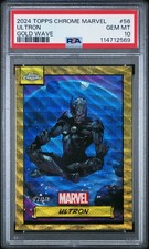 2024 TOPPS CHROME MARVEL GOLD WAVE #56 ULTRON 22/50 PSA 10