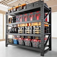 Heavy Duty 5 Tier Industrial Storage Shelving Unit 3000LBS Capacity Metal Garage