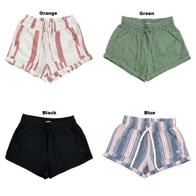 Roxy Women's Relaxed Fit Lightweight Pull-On Roll Cuffed Short