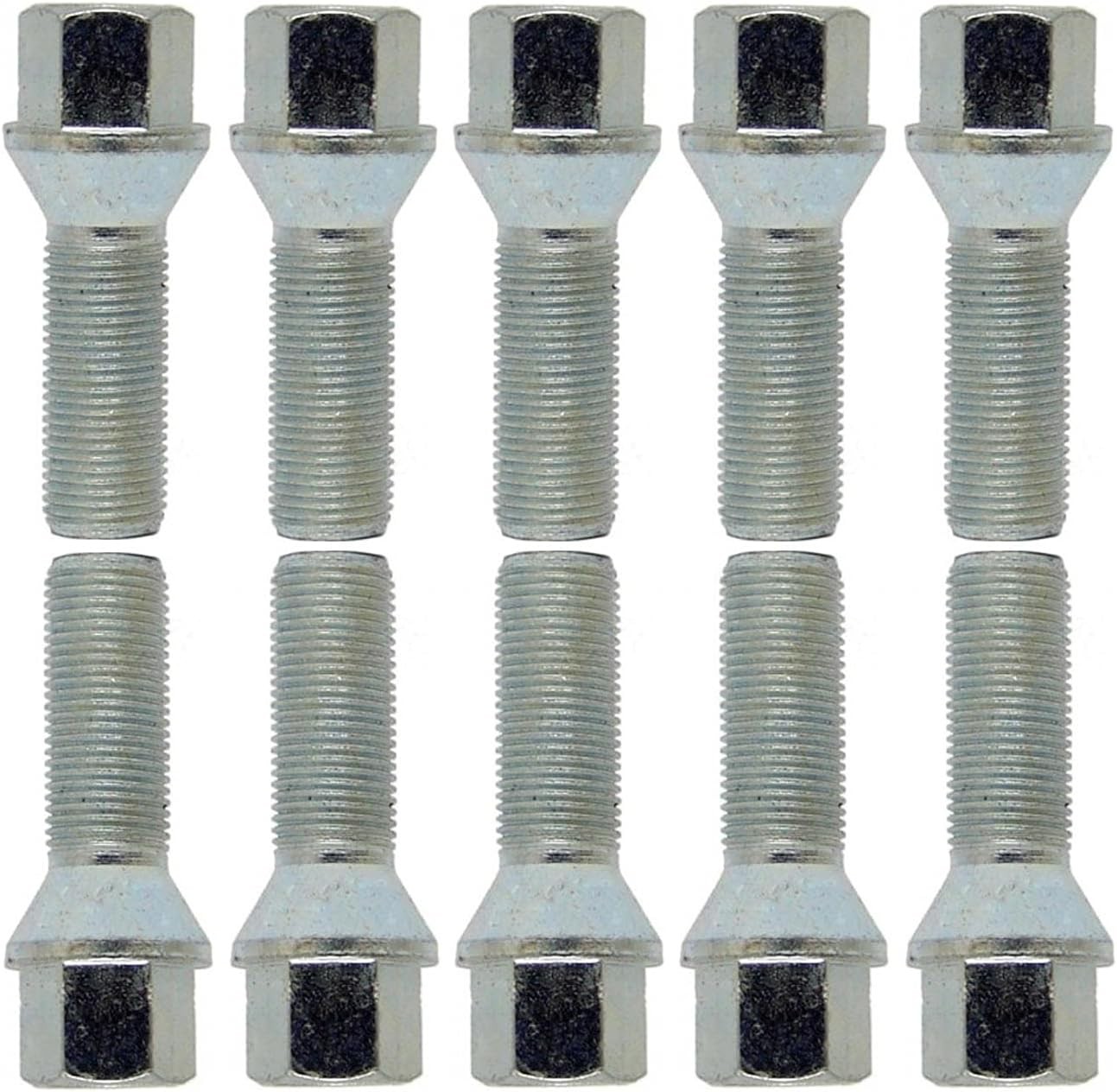 10 Tracer Wheelbolt M12x1,25 26mm tapered for Opel Combo Kasten/Kombi Combo Tour
