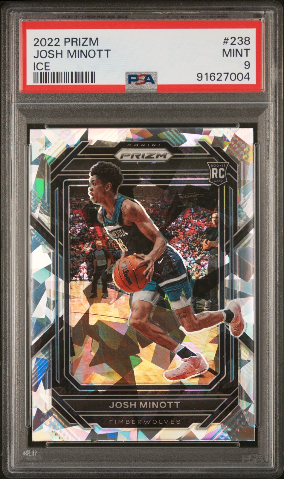 2022 PANINI PRIZM ICE #238 JOSH MINOTT PSA 9