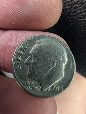1975d dime with double die and missing letters reverse