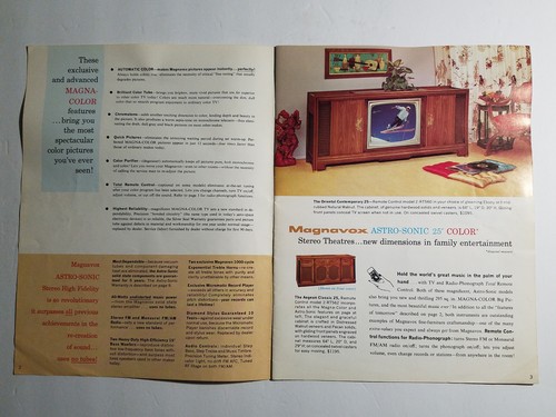 Vintage Magnavox Magna-Color TV Brochure - Afbeelding 3 van 10