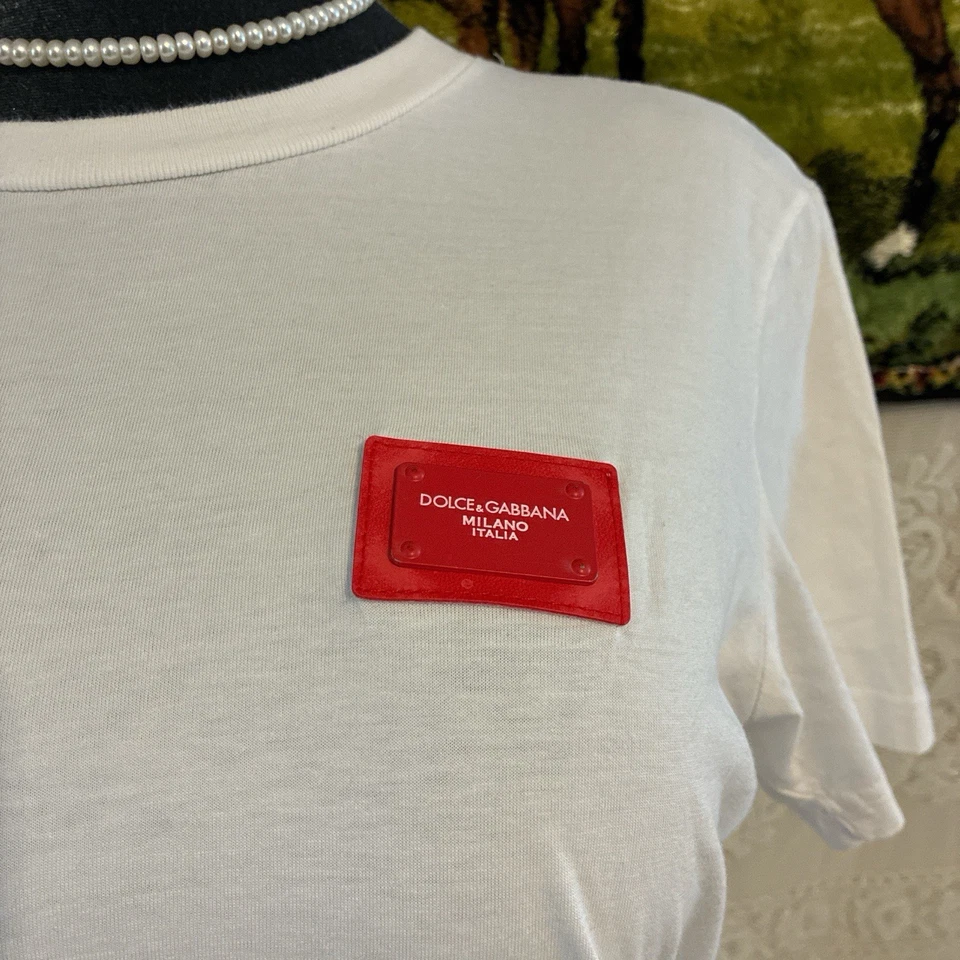 White dolce & gabana inspired T-shirt - Image 2 of 4