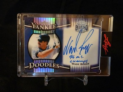2025 Leaf Bronx Legacy Yankee Doodles Blue #YDWB1 Wade Boggs 11/15 Auto