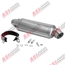 38-51mm;Motorcycle Universal Exhaust Pipe Tail Muffler Stainless 370mm Lenghth