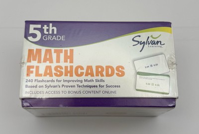 Sylvan Math Flashcards: 5Th Grade Math 240 Flashcards For Improving *NEW SEALED*