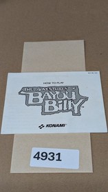 The Adventures Of Bayou Billy  - Nintendo NES- Manual Only **NO GAME!