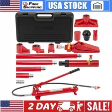 12T Porta Power Hydraulic Jack Kit Hydraulic Multifunctional Jack 4.6ft Oil Hose