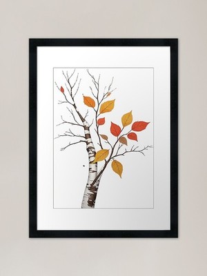 Schöne Blätter, die jeden Tag fallen Gerahmtes Wandbild Poster Leinwanddruck Bild